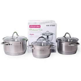  Набор кастрюль 6 предметов Kamille 4706S, 2.1 л / 2.9 л / 4 л в Симферополе