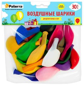  Воздушные шарики Paterra 401-534  30см круглые разноцветные 10шт в Симферополе