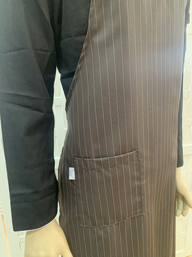  Текстиль Майшеф фартук с регулируемой лямкой коричневый в полоску в Симферополе