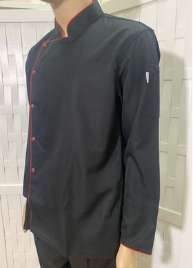  Текстиль Майшеф куртка поварская черная с красной каймой XL в Симферополе