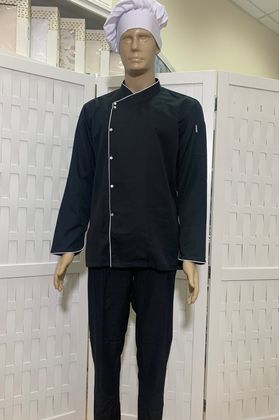  Текстиль Майшеф куртка поварская черная с белой каймой XXL в Симферополе