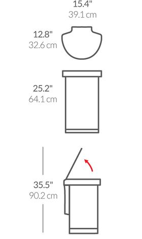  Мусорник Simplehuman  45л ST2009-SH сенсорный из нержавеющей стали в Симферополе