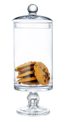  Банка Alegre Glass 54776 ПУ декоративная с крышкой на ножке 12х20.5см в Симферополе