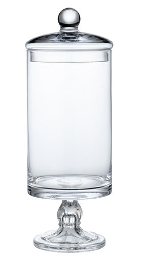  Банка Alegre Glass 54776 ПУ декоративная с крышкой на ножке 12х20.5см в Симферополе