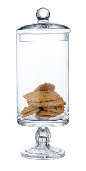  Банка Alegre Glass 54776 ПУ декоративная с крышкой на ножке 12х20.5см в Симферополе