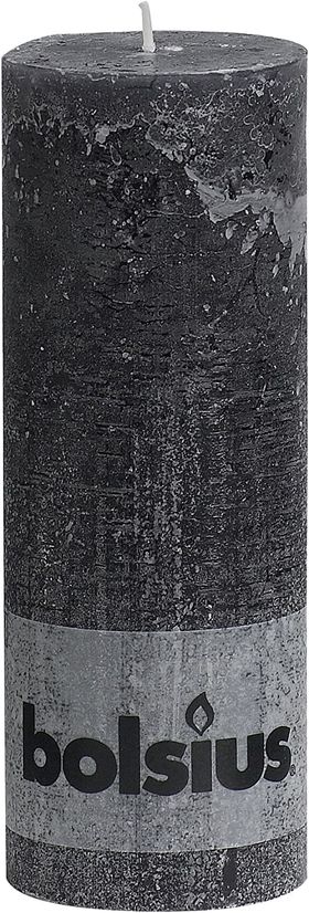 Свеча-столбик Bolsius 68000331 190/68 Рустик, антрацит в Симферополе